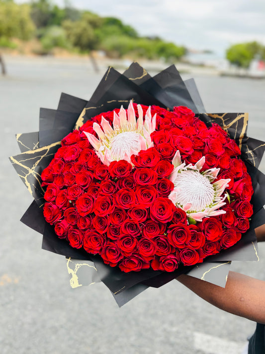 100 stems - with Proteas