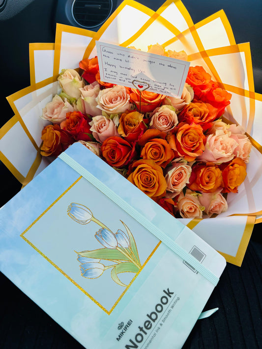 40 stems - Orange & Pink